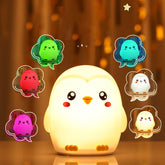 Squishy Silikon Bunte Pinguine LED-Nachtlicht - Perfektes Geschenk für Kinder und Mädchen